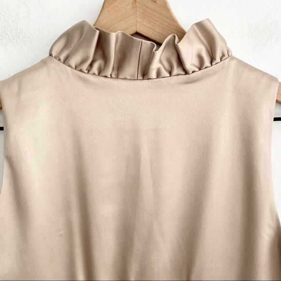 Just Taylor Champagne Satin Cocktail Dress SZ 4P - Picture 6 of 9